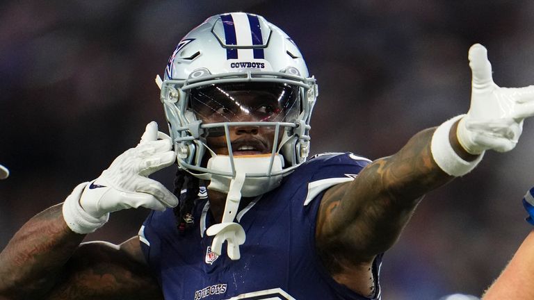 Dallas Cowboys' CeeDee Lamb had 227 receiving yards against the Detroit Lions to set a new franchise record