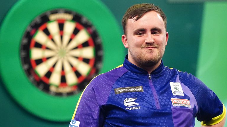 Luke Littler celebrates victory in the semi-final against Rob Cross on day fifteen of the Paddy Power World Darts Championship at Alexandra Palace, London. Picture date: Tuesday January 2, 2024.