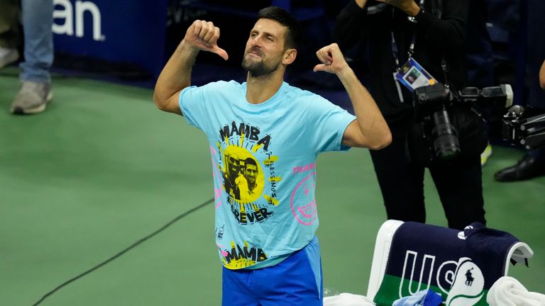 Novak Djokovic celebrates his US Open win by commemorating Kobe Bryant