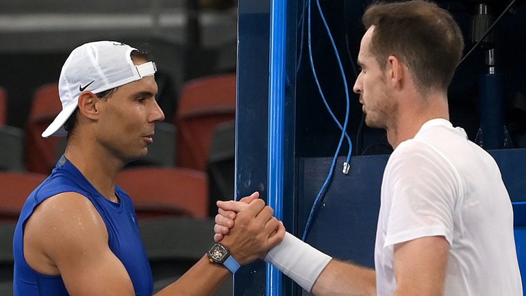 Rafael Nadal and Andy Murray practiced together ahead of the Brisbane International